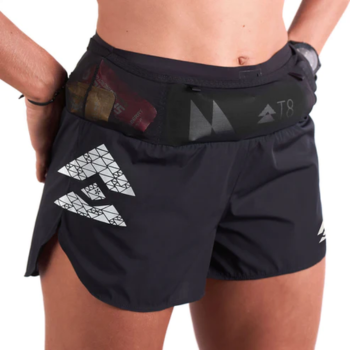 T8 Women's Sherpa Short V2 - Black (Silver Logo)